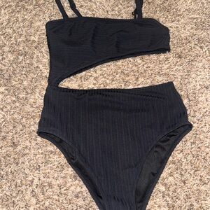 Black Cutout One-Piece Swimsuit